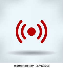Alarm icon isolated eps10
