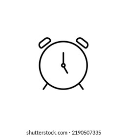 Alarm icon. Isolated icon on clock and alarm icon line style. Premium quality vector symbol drawing alarm icon concept for your logo web mobile app UI design. eps 10