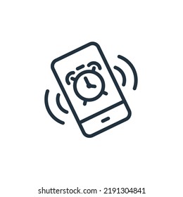 Alarm icon isolated on a white background. Alarm clock symbol for web and mobile apps.