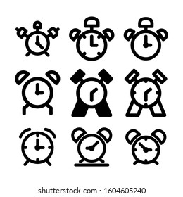 Alarm icon isolated sign symbol vector illustration - Collection of high quality black style vector icons
