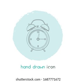 Alarm icon line element. Vector illustration of alarm icon line isolated on clean background for your web mobile app logo design.