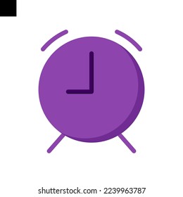 alarm icon logo flat style vector