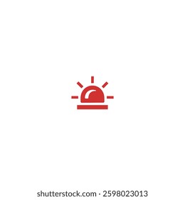 Alarm icon logo flat vector design