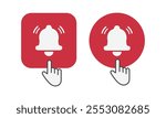 
Alarm icon or logo isolated sign symbol vector illustration - high quality red style vector icons