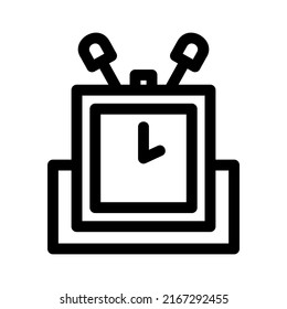 alarm icon or logo isolated sign symbol vector illustration - high quality black style vector icons
