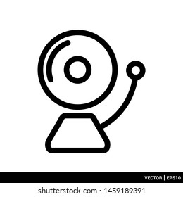 Alarm icon logo vector illustration. EPS 10