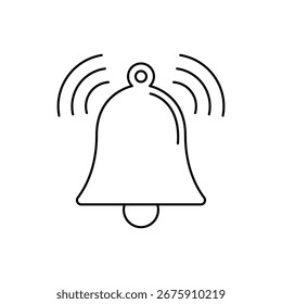 Icono de alarma Esquema editable Línea de trazo EPS