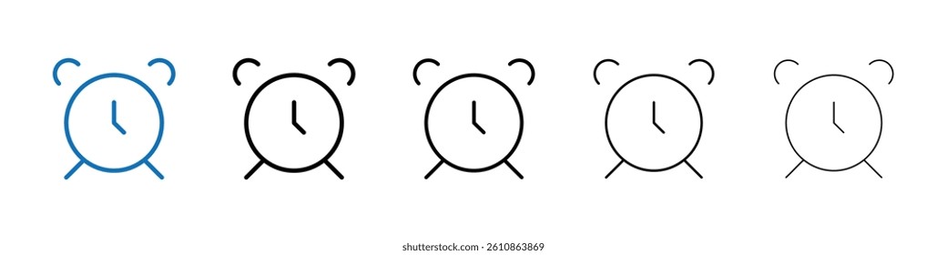 Alarm icon Outline vector logo for web ui