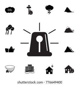 Alarm Icon. Set of natural disasters icons. Signs and symbols collection, simple icons for websites, web design, mobile app, info graphics on white background