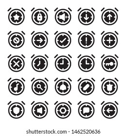 Alarm Icon set, with solid style for any purpose