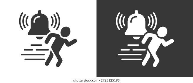 Conjunto De Iconos De Alarma Colección De Vector Aislada En Blanco Y Negro