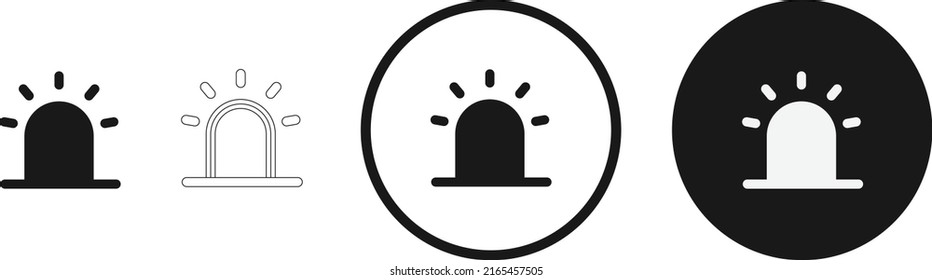 conjunto de iconos de alarma. Vector de icono de conjunto de sitios web. para ordenador y móvil