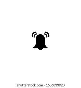 icono de alarma. simple, plano, negro.