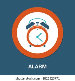 alarm icon - simple, vector, icon for website design, mobile app, ui. Vector Illustration