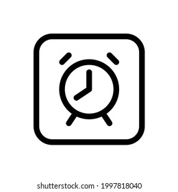 Alarm icon with square style