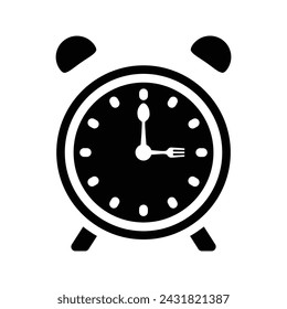 Alarm icon. Suhoor sign for mobile concept and web design. vector illustration