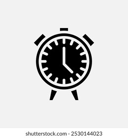 alarm icon is suitable for design elements or other needs has a solid icon style with eps format