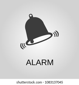 Alarm icon. Alarm symbol. Flat design. Stock - Vector illustration