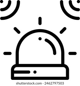 alarm icon. Thin Linear Style Design Isolated On White Background