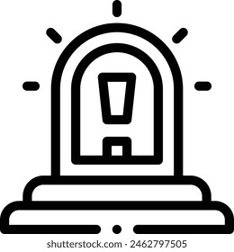 alarm icon. Thin Linear Style Design Isolated On White Background