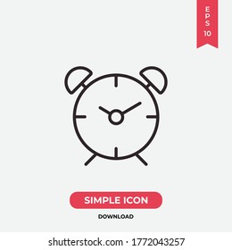 Alarm icon vector. Clock sign