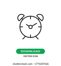 Alarm icon vector. Clock sign