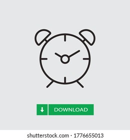 Alarm icon vector. Clock sign