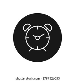 Alarm icon vector. Clock sign