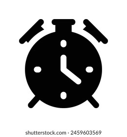 icono de alarma. icono de glifo de Vector para su Sitio web, móvil, presentación y diseño de logotipo.