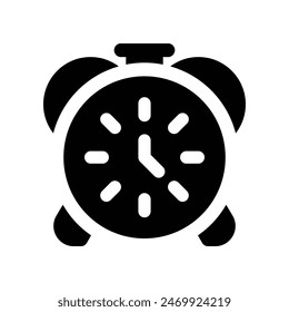 alarm icon. vector glyph icon for your website, mobile, presentation, and logo design.
