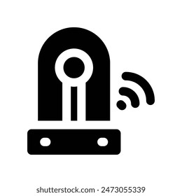 icono de alarma. icono de glifo de Vector para su Sitio web, móvil, presentación y diseño de logotipo.