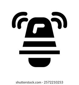 alarm icon. vector glyph icon for your website, mobile, presentation, and logo design.