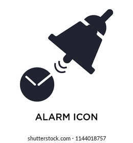 Alarm icon vector isolated on white background for your web and mobile app design, Alarm logo concept