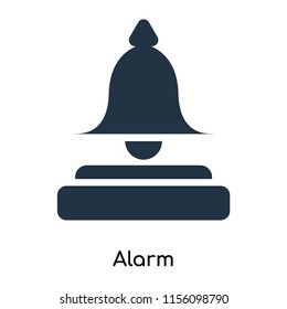 Alarm icon vector isolated on white background, Alarm transparent sign , symbols or elements in filled style