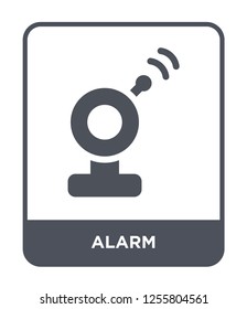 alarm icon vector on white background, alarm trendy filled icons from Internet security and networking collection, alarm simple element illustration