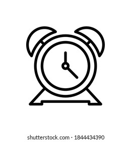 Alarm icon vector outline style.