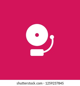 alarm icon vector. alarm sign on pink background. alarm icon for web and app