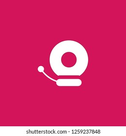 alarm icon vector. alarm sign on pink background. alarm icon for web and app