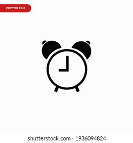 Alarm Icon Vector. Simple Clock Sign