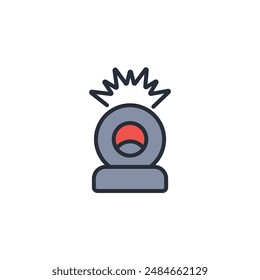 alarm icon. vector.Editable stroke.linear style sign for use web design,logo.Symbol illustration.