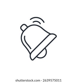 alarm icon. vector.Editable stroke.linear style sign for use web design,logo.Symbol illustration.
