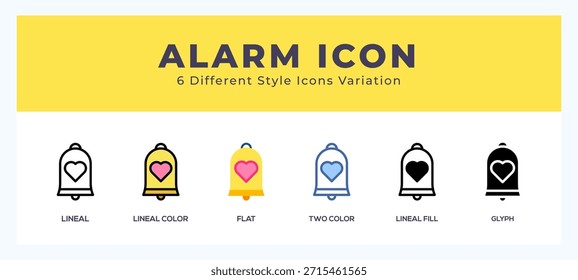 Icono de alarma para Sitios web y App. Ilustración vectorial