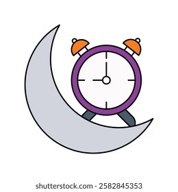 alarm icon with white background vector stock illustration