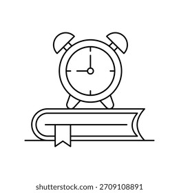 Icono de alarma con fondo blanco Vector Ilustración de stock