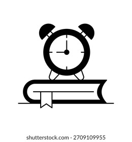 Icono de alarma con fondo blanco Vector Ilustración de stock