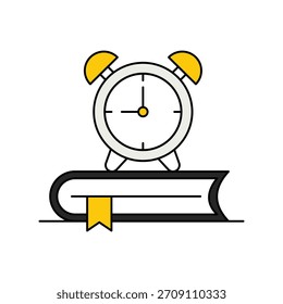 Icono de alarma con fondo blanco Vector Ilustración de stock