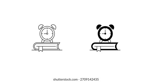 Icono de alarma con fondo blanco Vector Ilustración de stock
