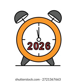 Icono de alarma con fondo blanco Vector Ilustración de stock