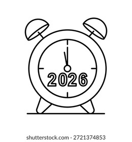 Icono de alarma con fondo blanco Vector Ilustración de stock