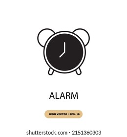 alarm icons  symbol vector elements for infographic web
